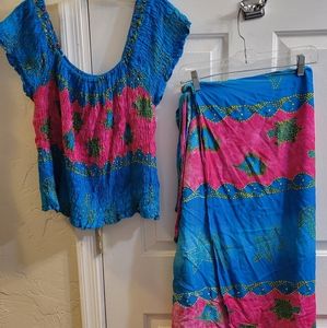 Silverstream Wrap Skirt and Top